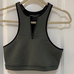 Derek Lam Athleta Green and Black Activewear Top